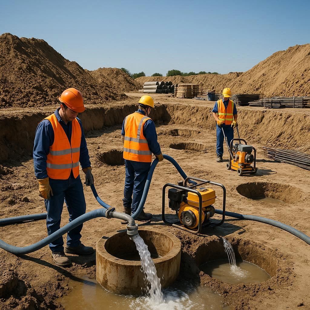 Глубинное водопонижение скважинами в Металлострое